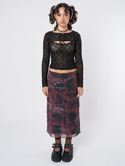 Dahlia Black Shrug & Cami Top Lace Set - Minga EU