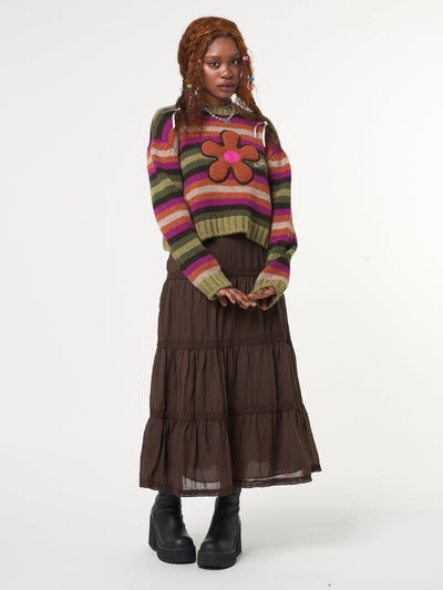 Bohemian Fairy Ruffle Lace Maxi Skirt - Minga EU