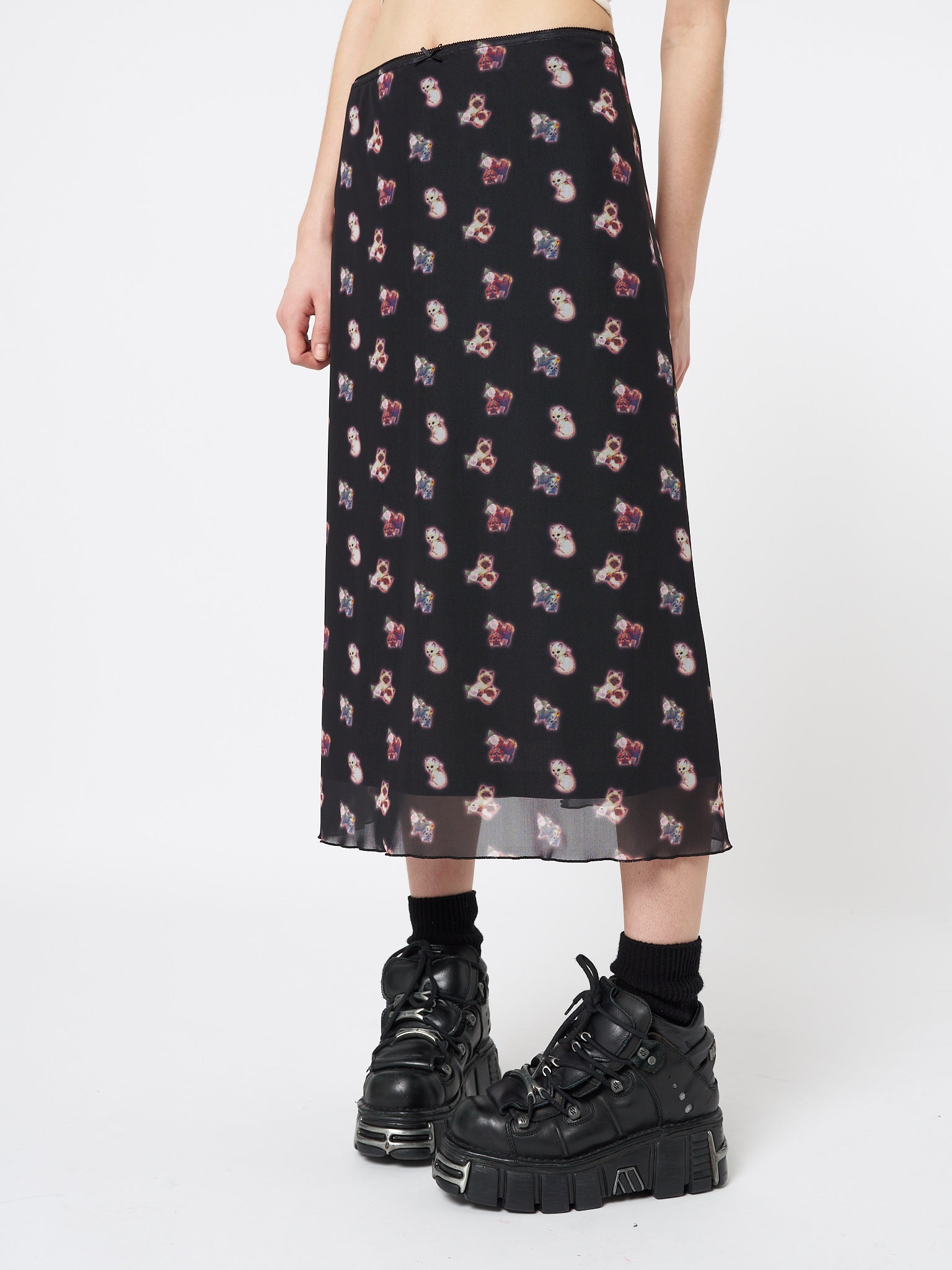 That Cat Girl Midi Mesh Skirt - Minga EU