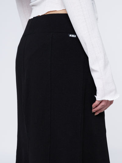 Aria Black Lined Maxi Skirt - Minga EU