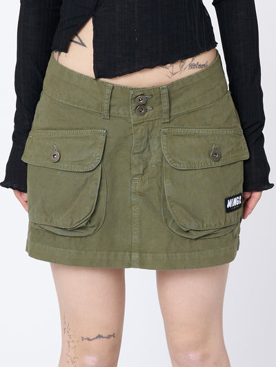 Shay Green Cargo Mini Skirt - Minga EU