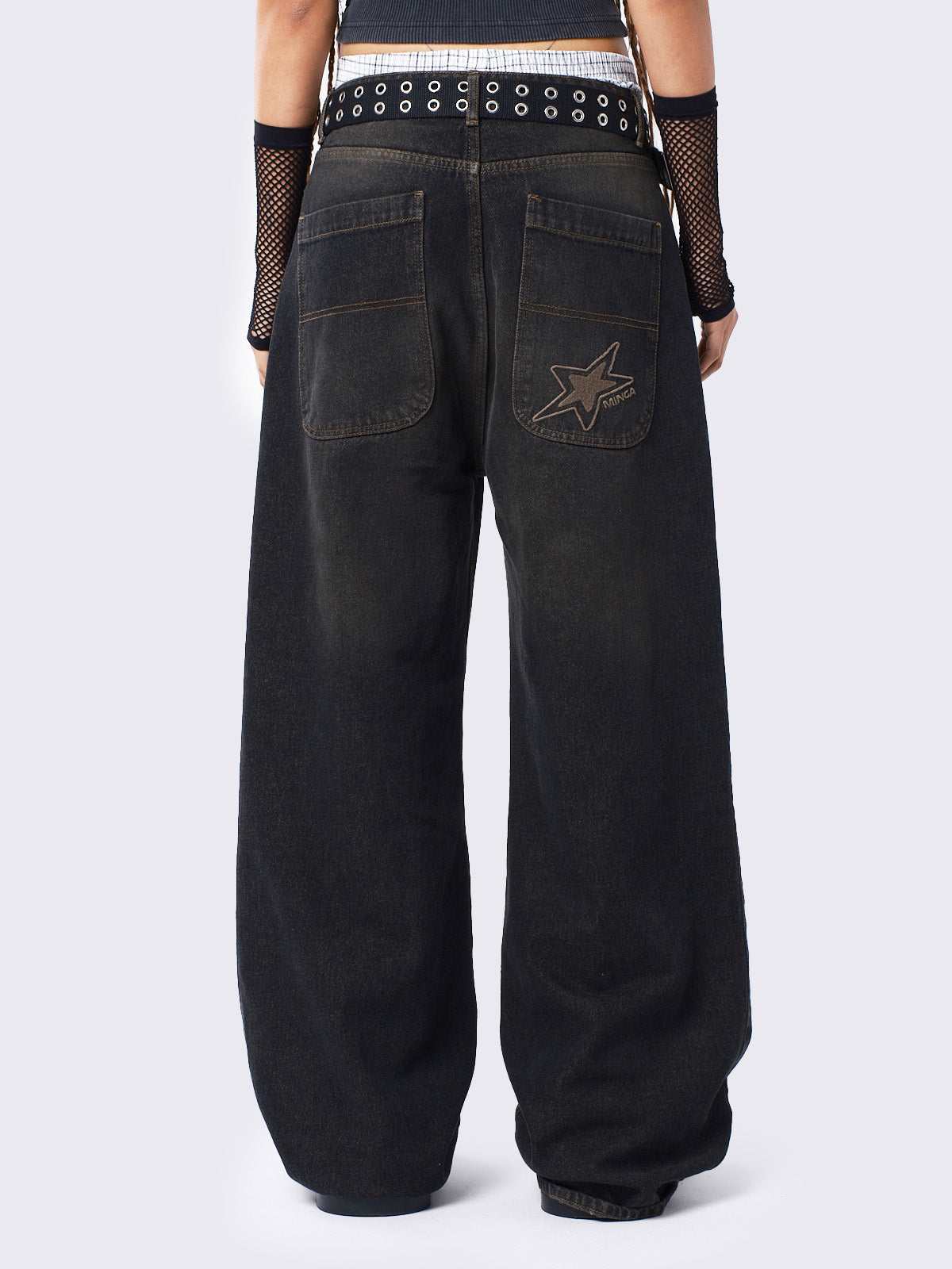 Echo Washed Black Overdye Baggy Jeans