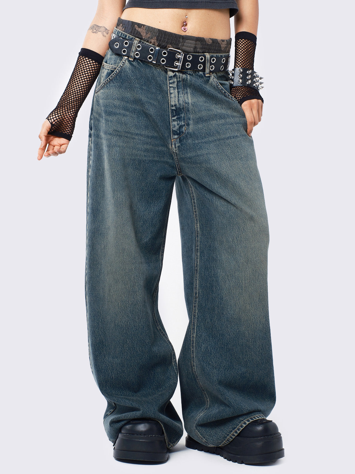 Echo Washed Overdye Baggy Jeans