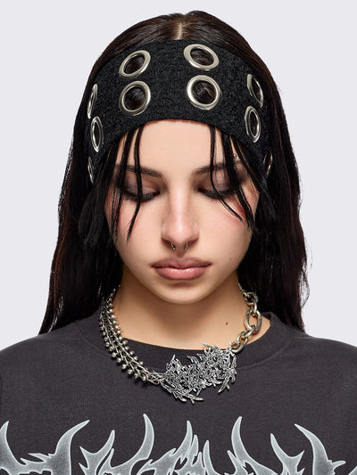 Elektra Black Lace Headband