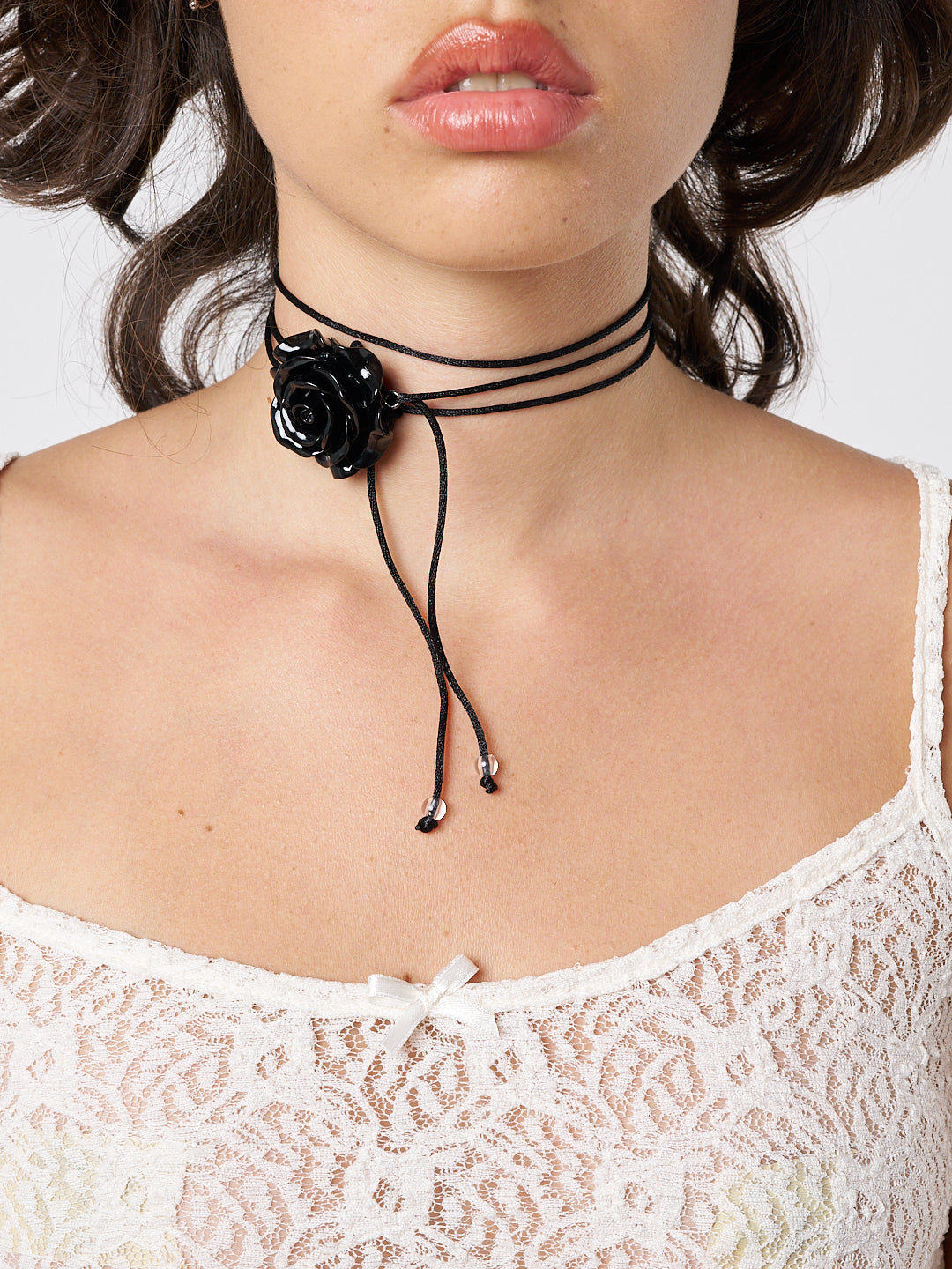 Forbidden Rose Black Choker Necklace