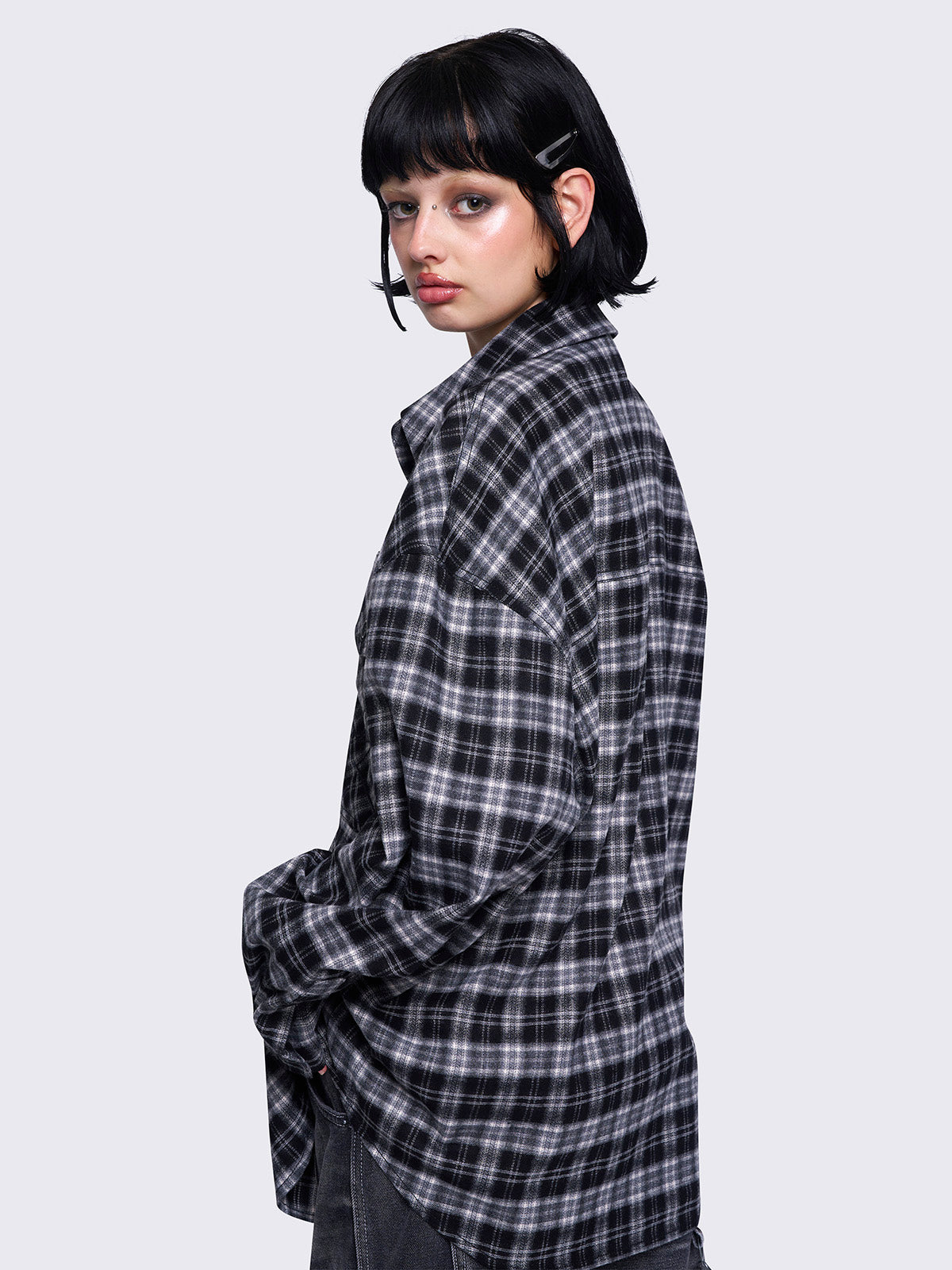 Harper Black Plaid Shirt