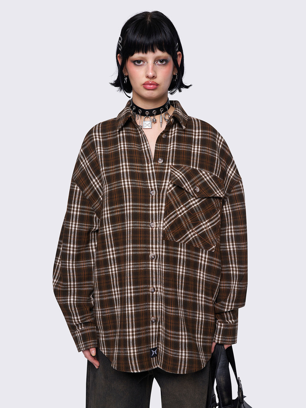 Harper Brown Plaid Shirt