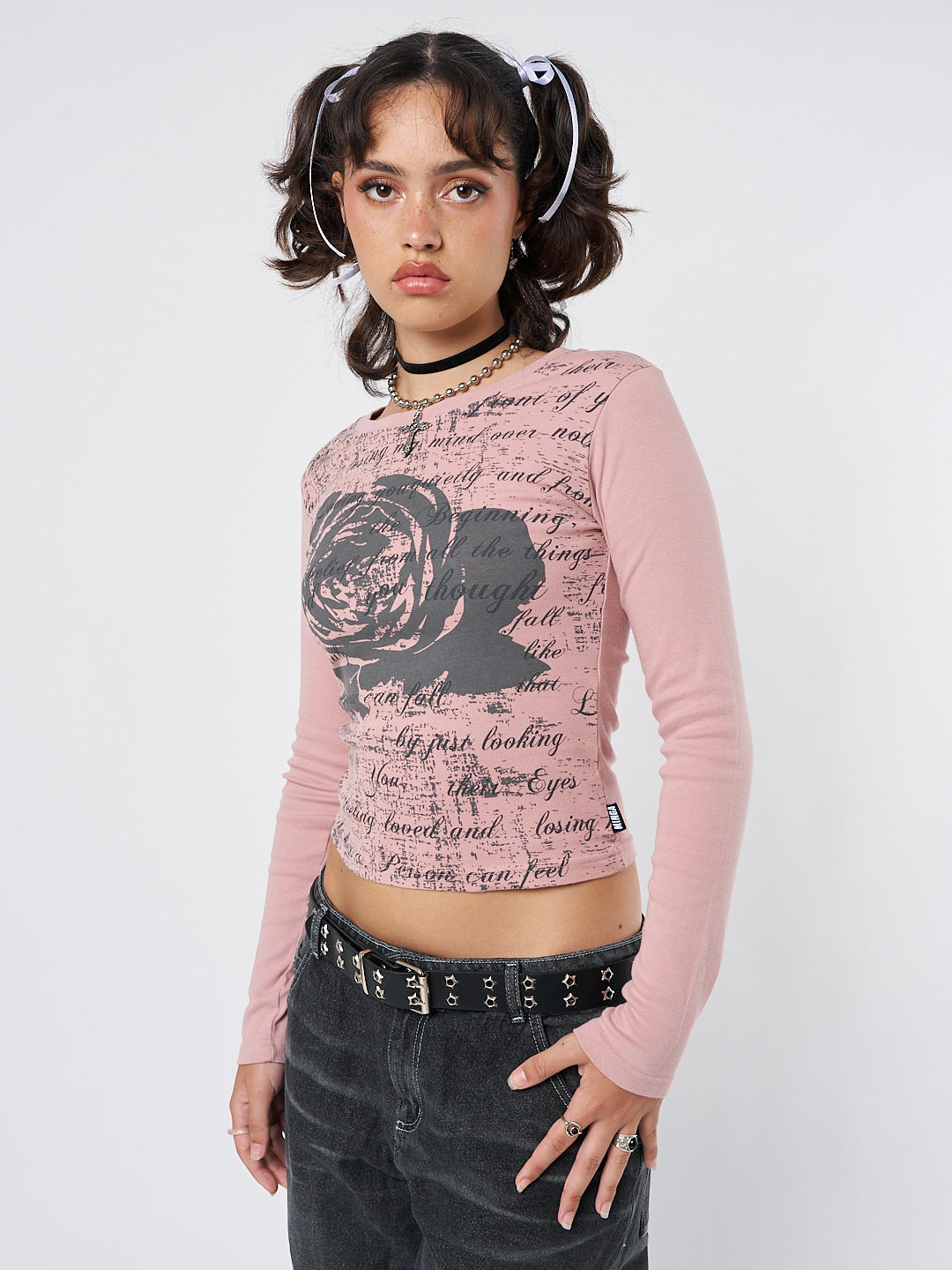 Pink graphic crop top online