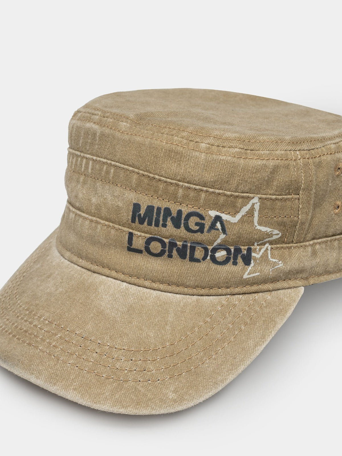 Minga Star Beige Military Cap