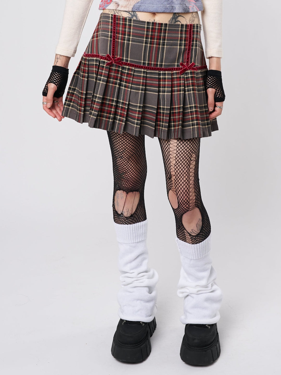 Orla Pleated Tartan Mini Skirt Minga London Minga London EU