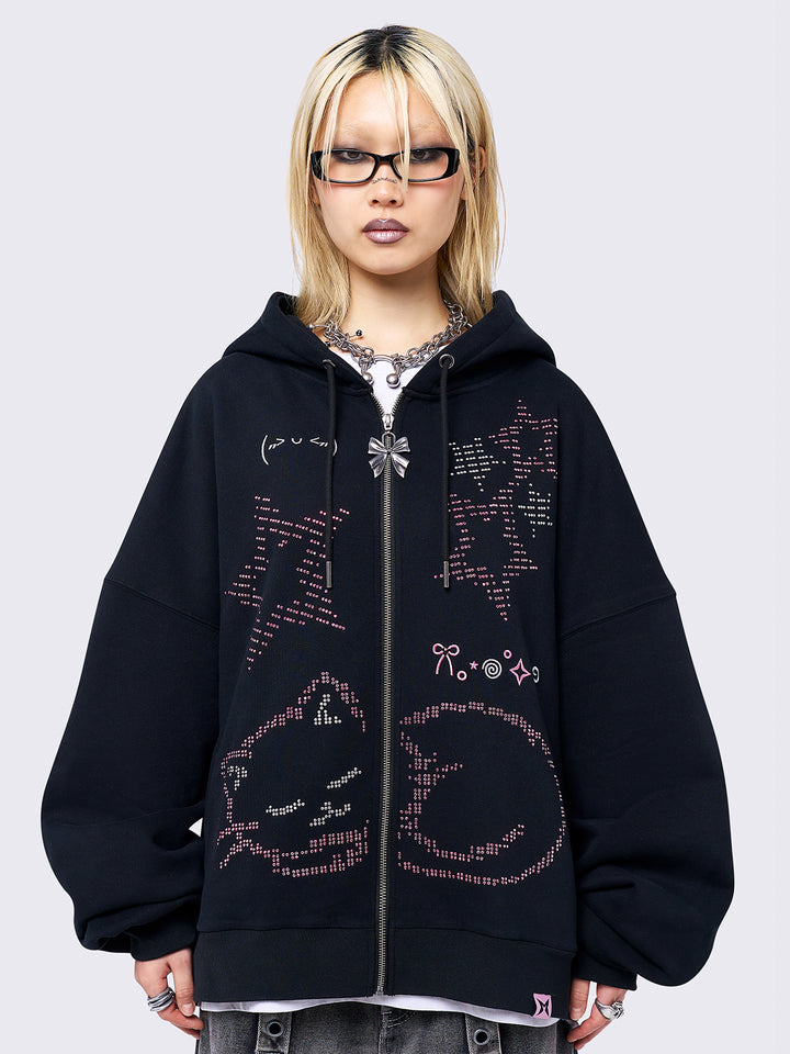 トップス Give me 13,000yen Purrfection-zip-up-