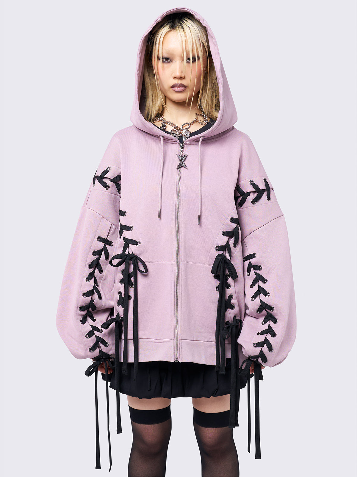 Mia Pink Zip Up Hoodie