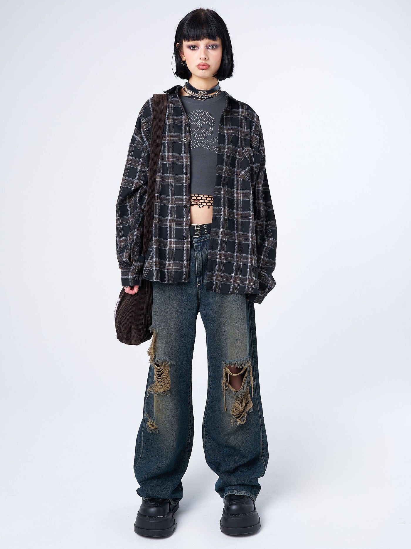 Tyler Black & Grey Checked Shirt