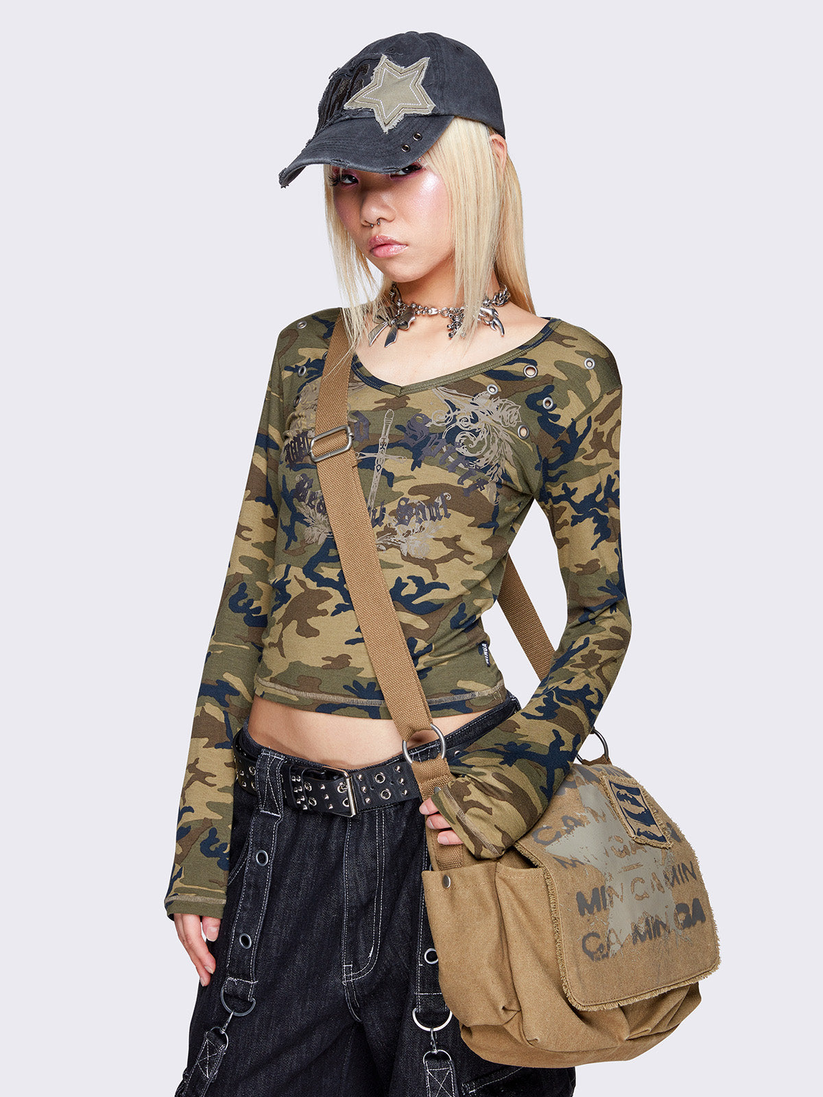 Weirdly Beautiful Camo Long Sleeve Top