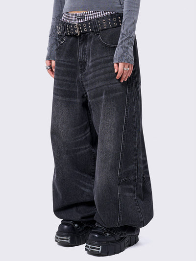 Black Super Baggy Jeans