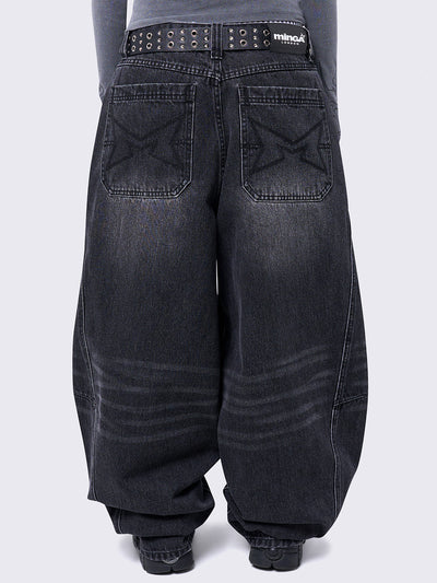 Black Super Baggy Jeans