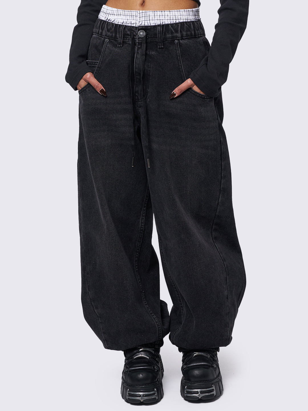 【INCHANT ME】[unisex] Balloon dying wide denim pants INCHANT ME】[unisex] Balloon dying wide denim pants (INCHANT