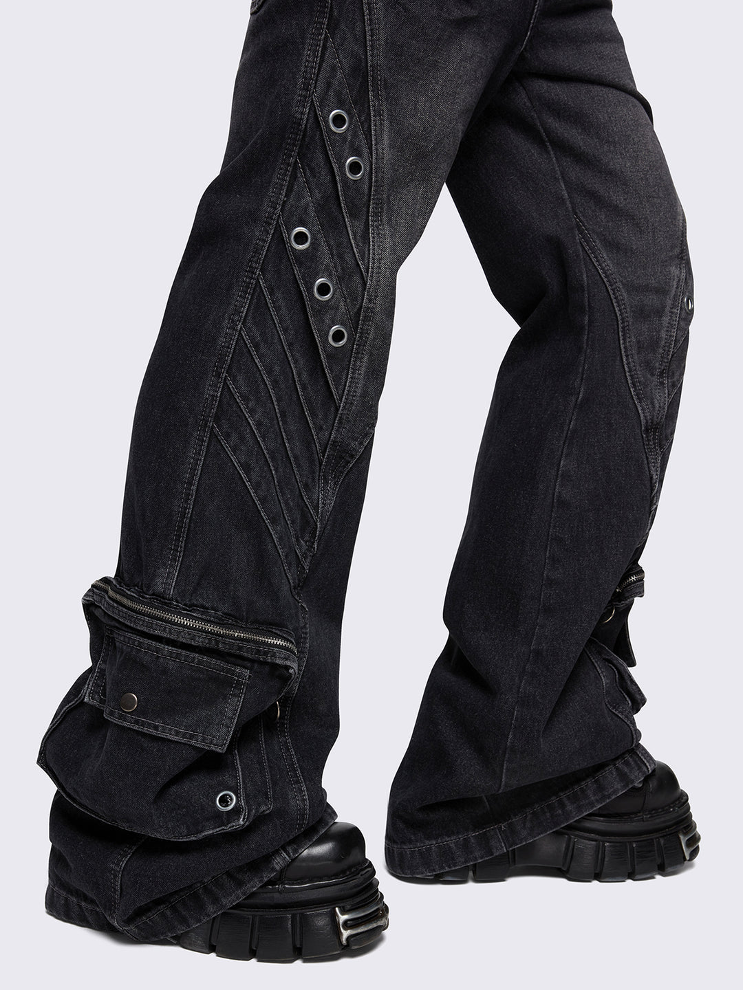 パンツ check hem zip flare pants y2k 00s punk check hem zip flare pants y2k 00s punk - メルカリ