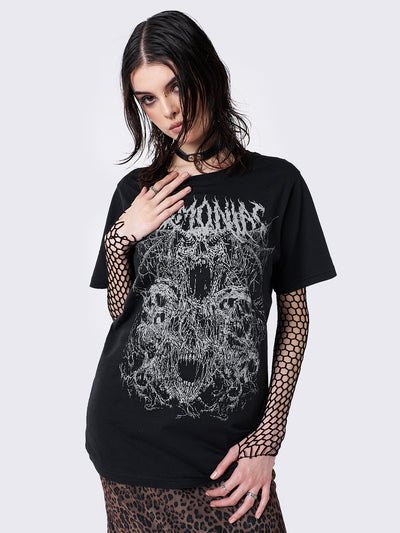 Demoniac Black Graphic T-shirt