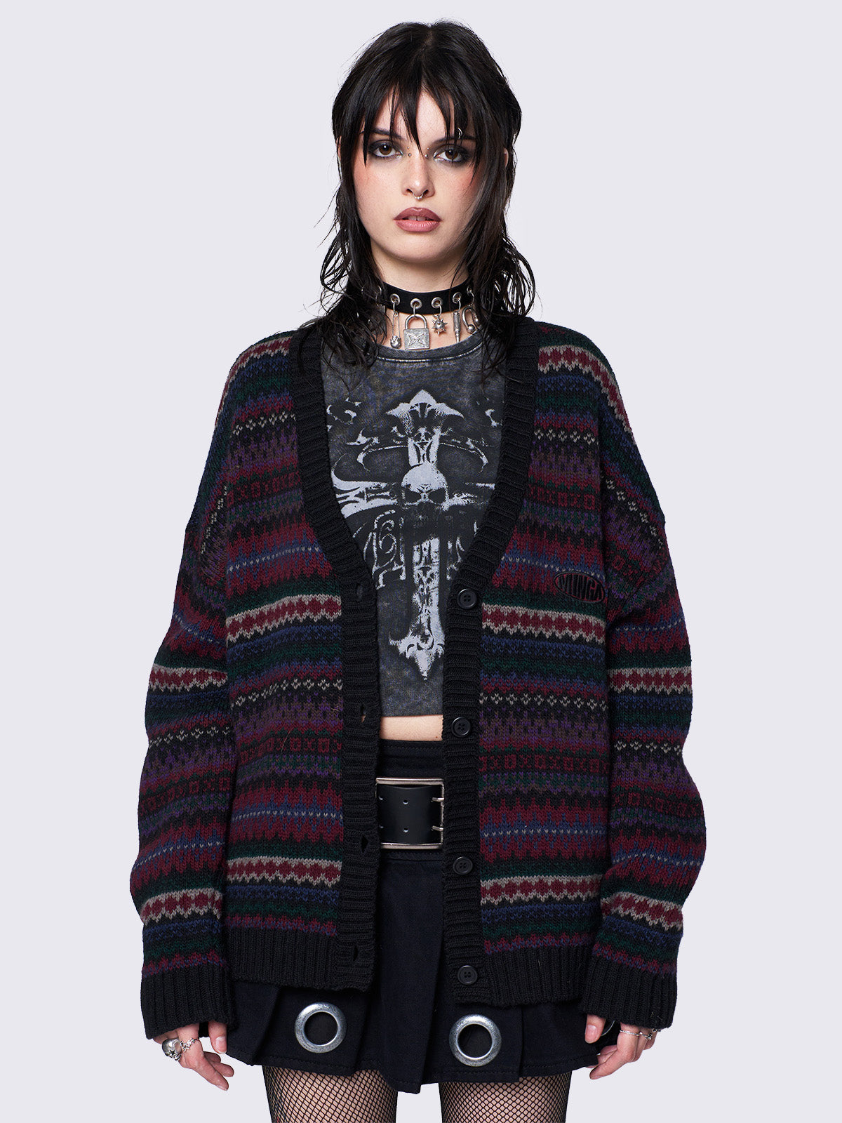 Enya Jacquard Knit Cardigan