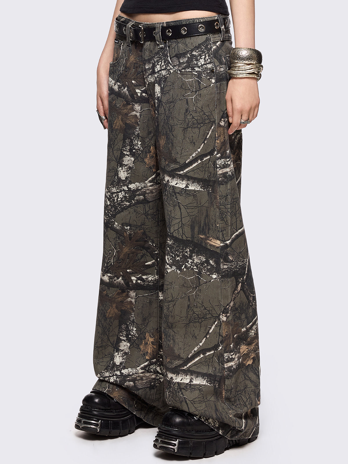 Forest Tree Camo Baggy Jeans