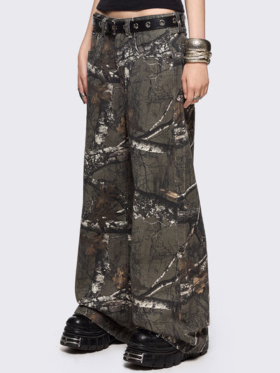 Forest Tree Camo Baggy Jeans