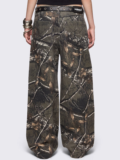 Forest Tree Camo Baggy Jeans