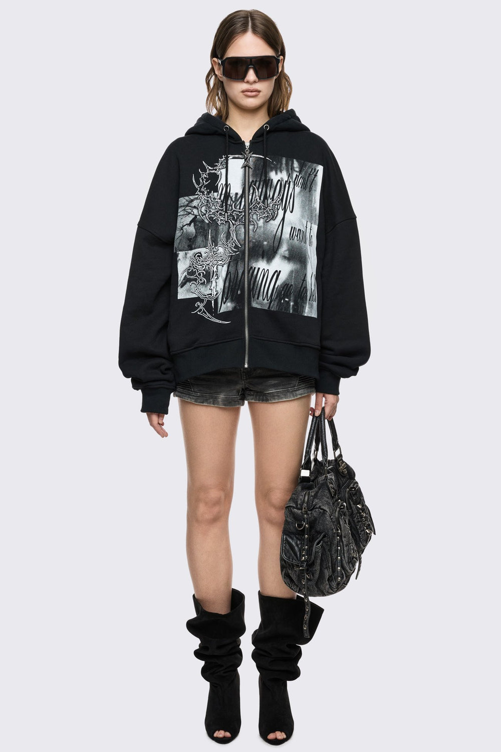 Sweatshirts & Zip-Up Hoodies - Grunge Y2K Clothing | Minga London