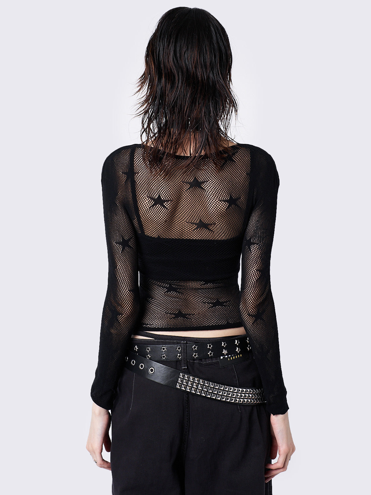 In the Stars Fishnet Long Sleeve Top