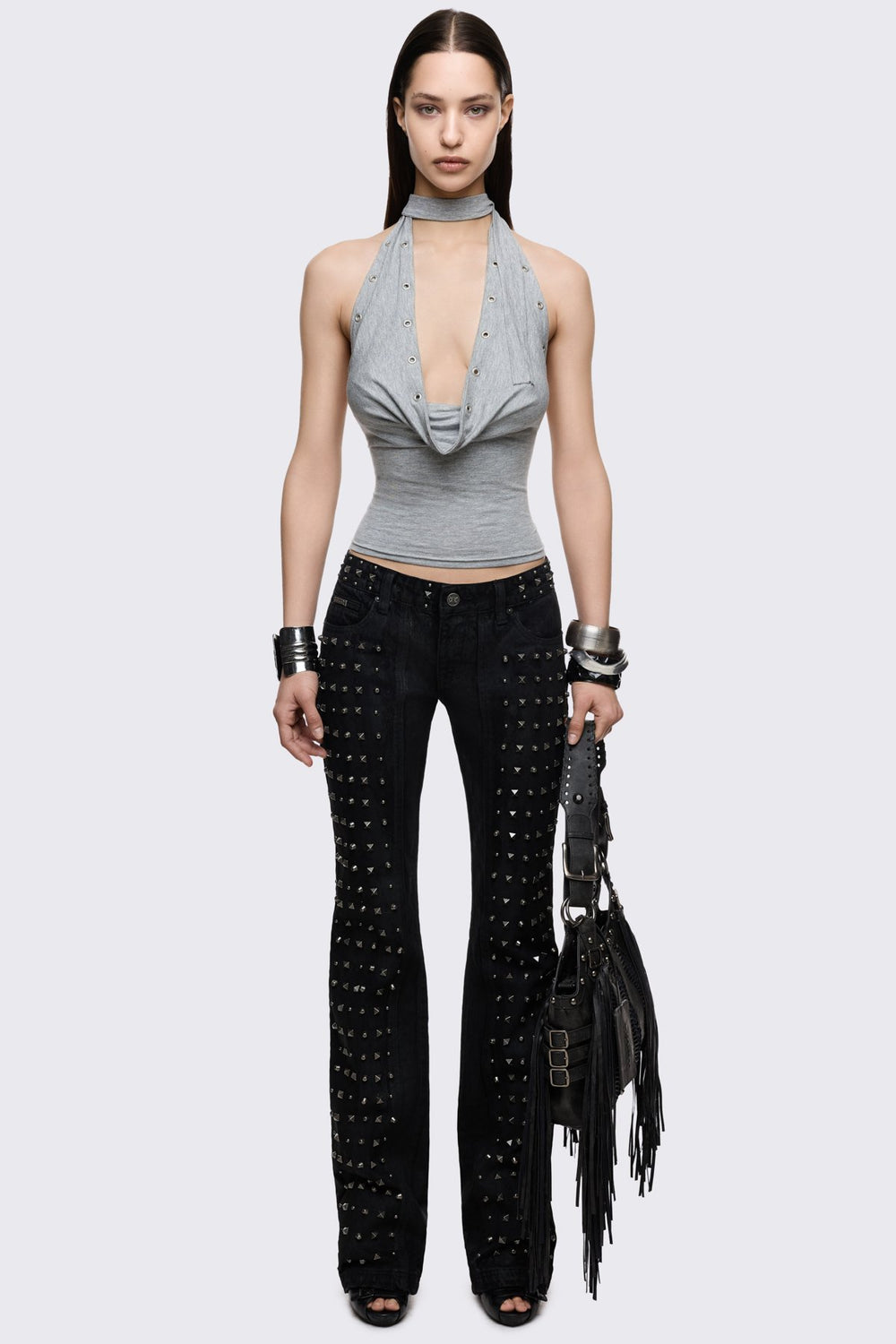 T-shirt Donna Floerns Y2K Manica Corta Con Taglio Laterale E Laccetti, Crop Top Streetwear, Tinta Unita, Morbida