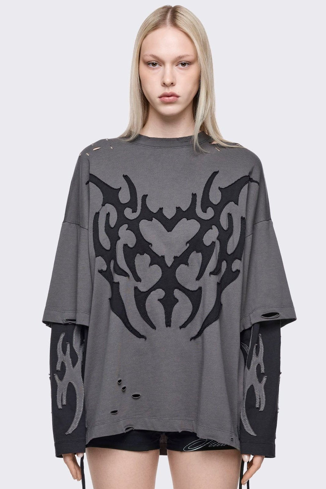 T-shirt STHUGE Con Taglio Oversize, Stampa Sul Retro E Mezze Maniche Disponibile Fino Alla Tg 8xl T-shirt STHUGE Con Taglio Oversize, Stampa Sul Retro E Mezze Maniche Disponibile Fino Alla Tg 8xl