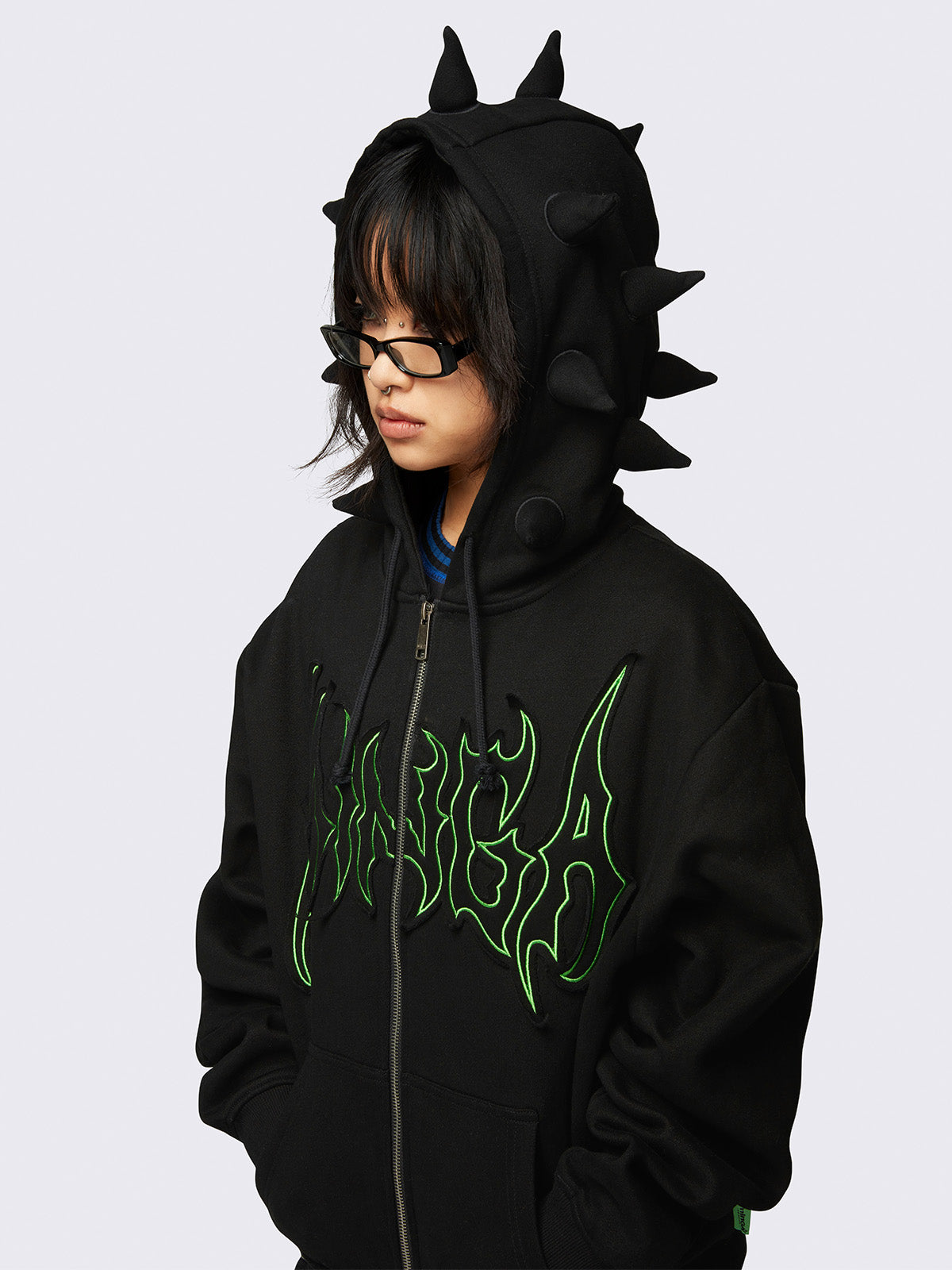 Minga x Energie Gang Spike Zip Up Hoodie