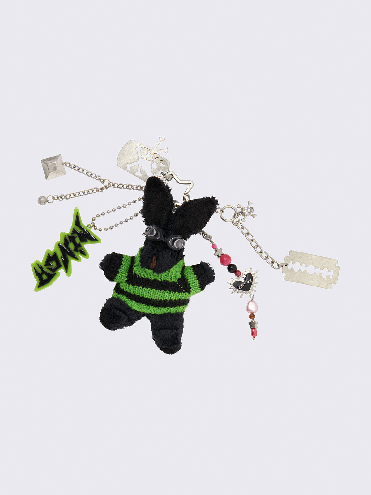 Punk Goth Black Keychain - Bag Charms 