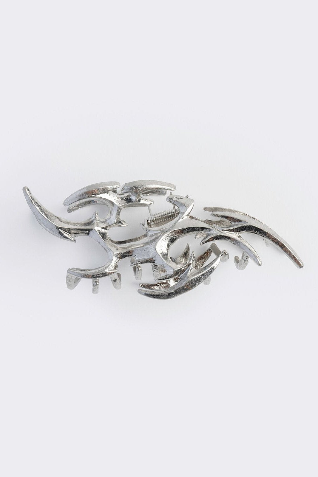 Metal hair claw clip with sigilism design