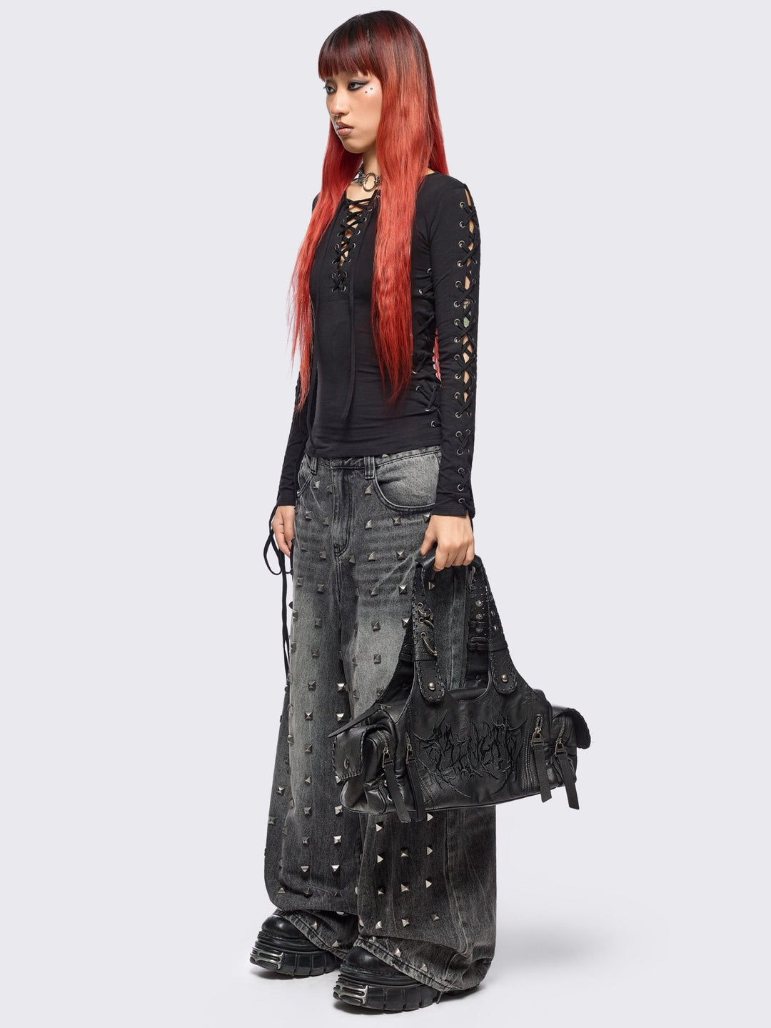 Vegan Leather Sigilism Shoulder Bag in Black | Minga London Vegan Leather Sigilism Shoulder Bag in Black | Minga London