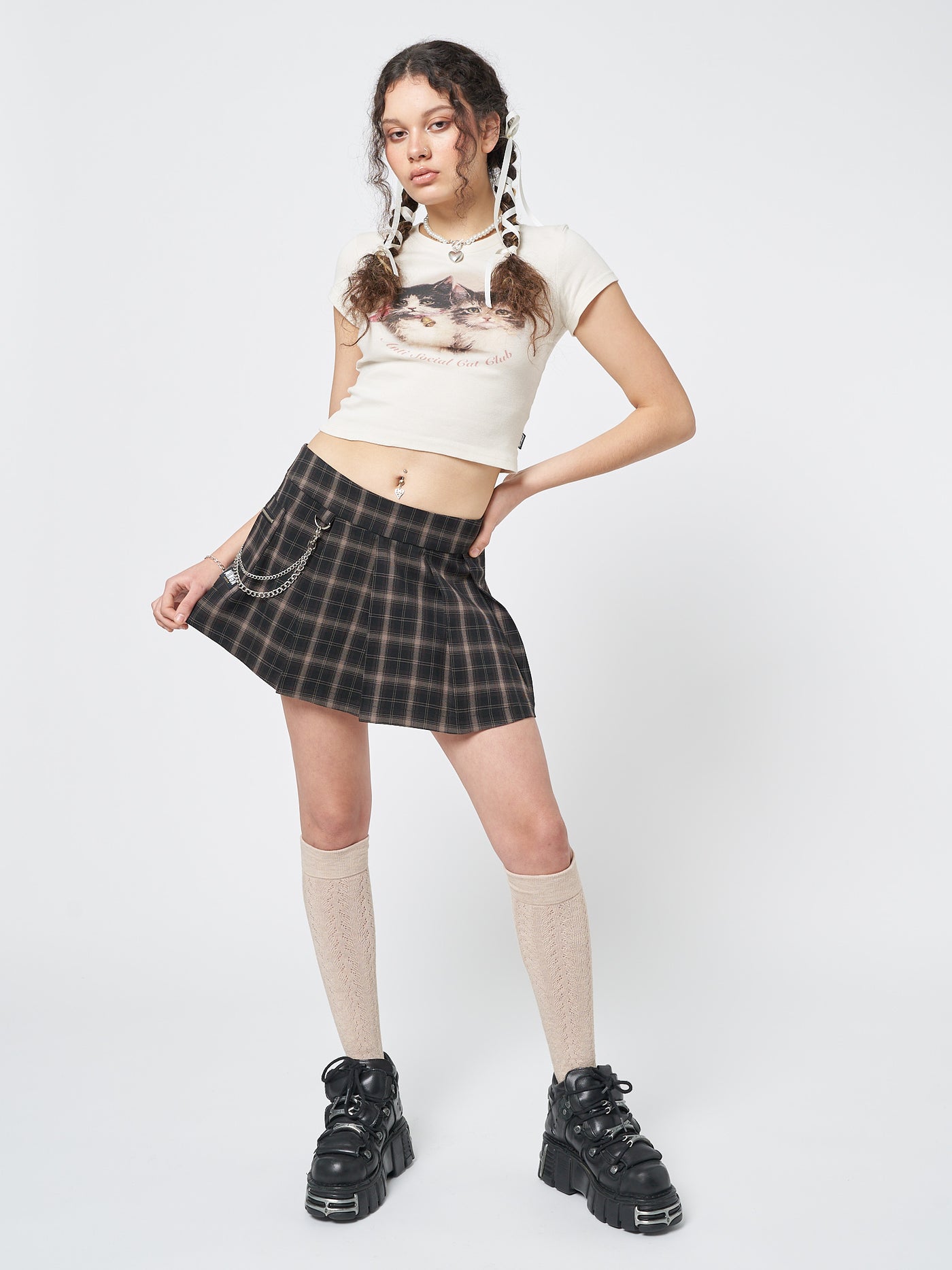 Cheer Plaid Mini Skirt - Minga EU