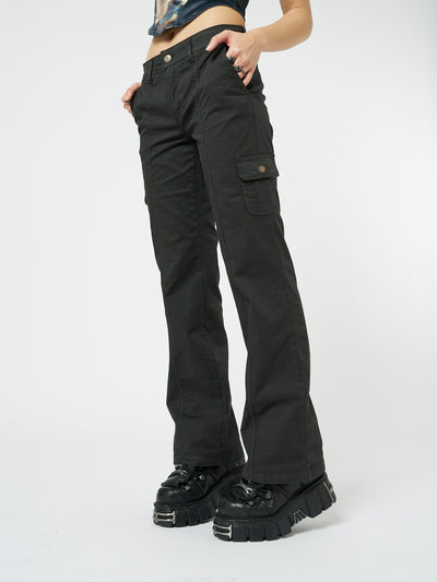 Eve Black Y2K Cargo Pants - Minga EU