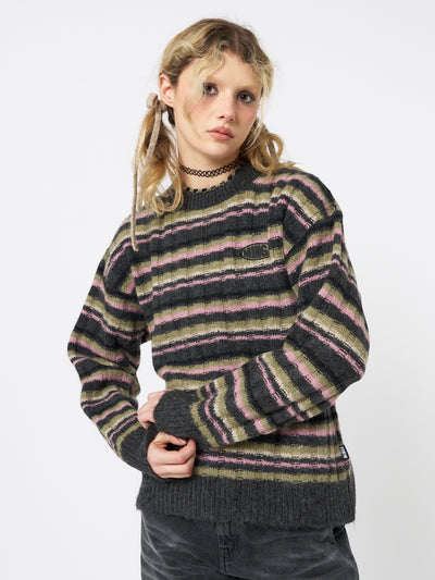 Evelyn Striped Knit Sweater - Minga EU