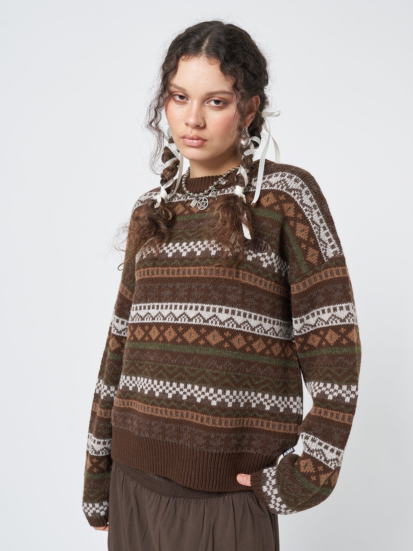 Grandma Jacquard Knit Jumper - Minga EU