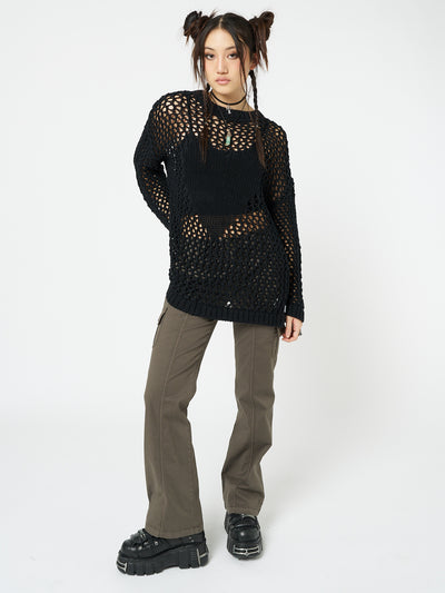 Heart Stopper Open Knit Jumper - Minga EU