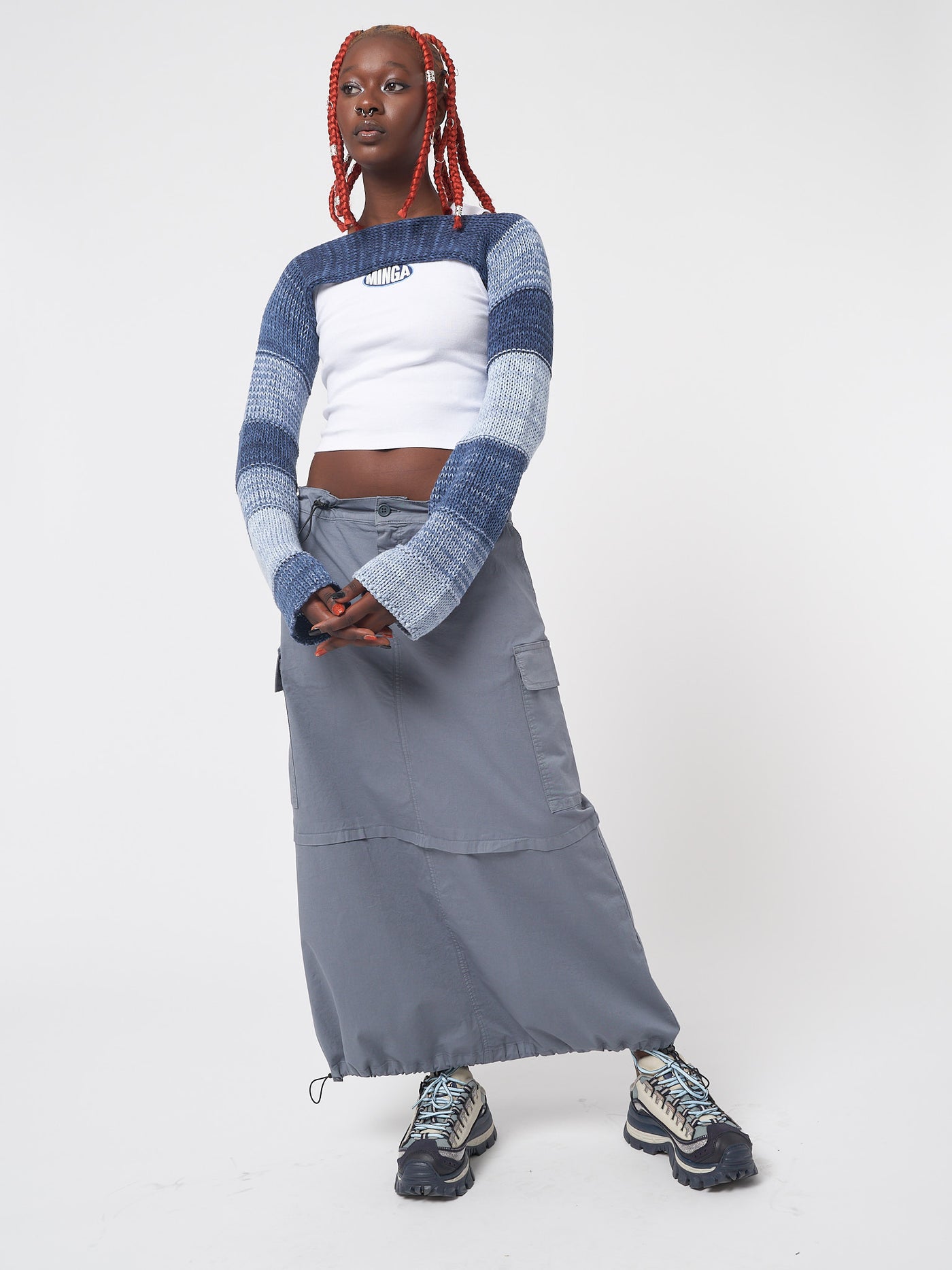 Logo Cut Out White Vest Top - Minga EU