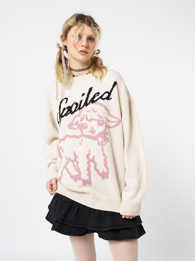 Spoiled Sheep Graphic Knitted Sweater - Minga EU