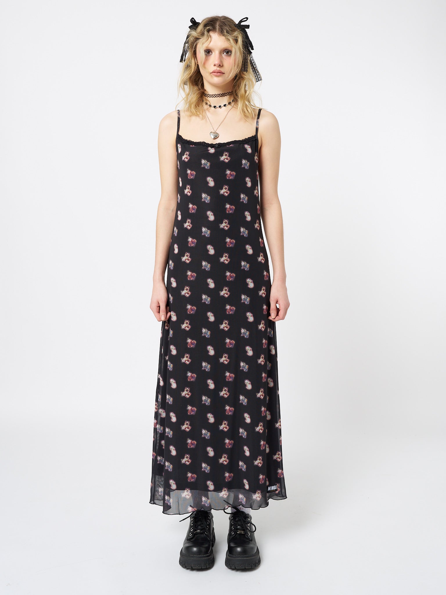 That Cat Girl Mesh Maxi Dress - Minga EU